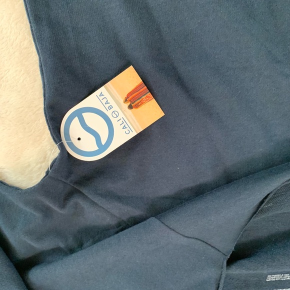 Cali Baja Navy Blue Long Sleeve Top Size Large - Picture 5 of 17